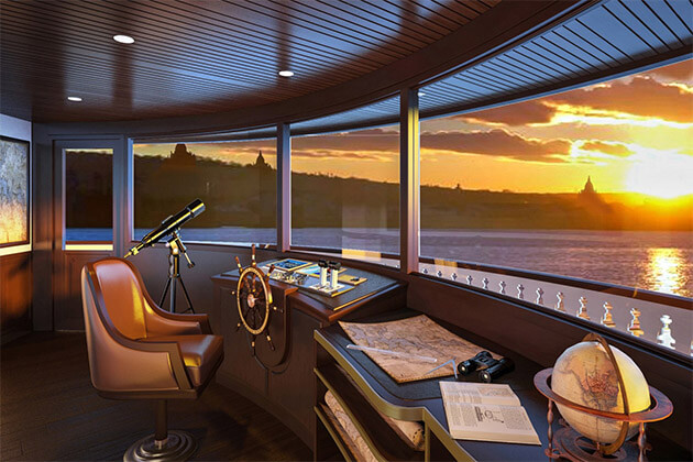 Anawrahta Myanmar River Cruise Wheel house