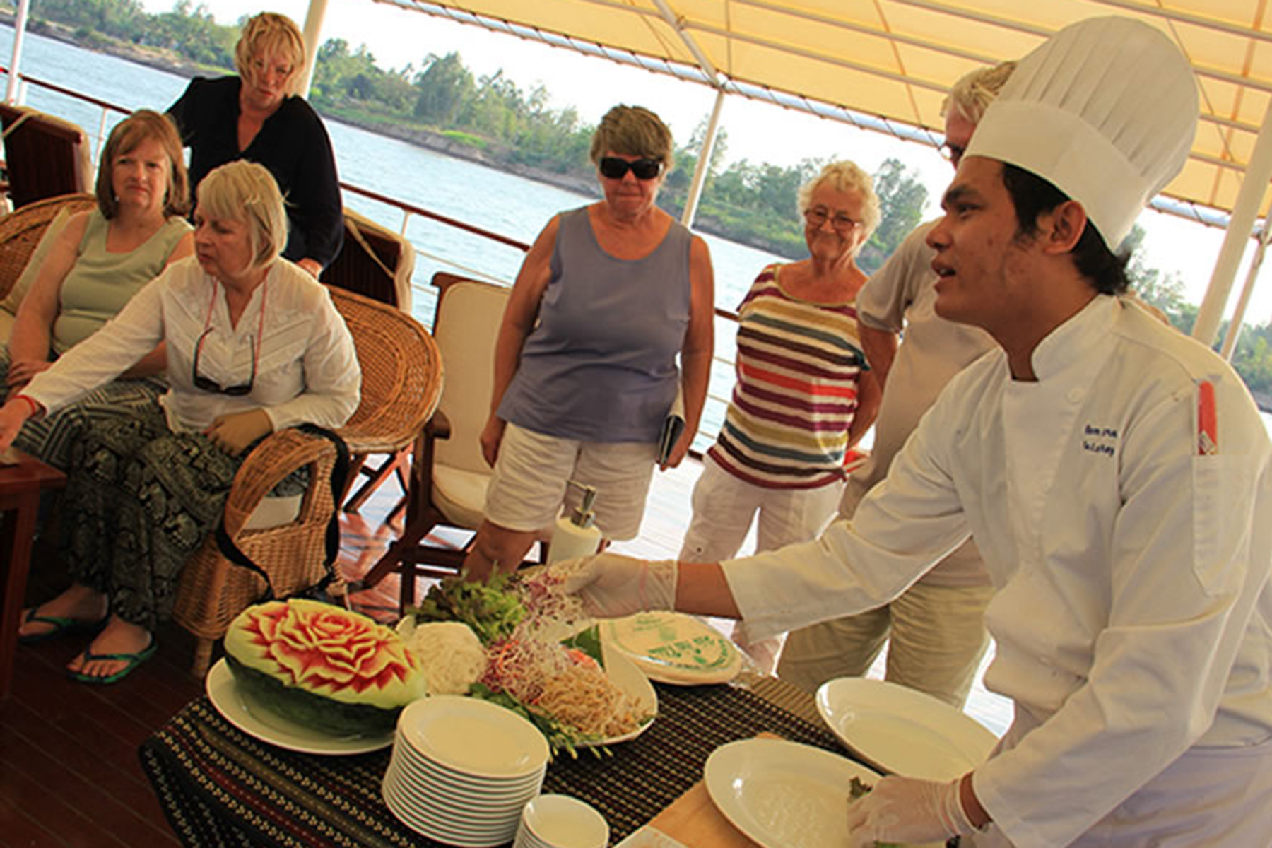 Cooking class activities in Pandaw RV Cruise