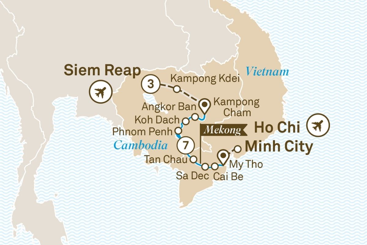 Ho Chi Minh City to Siem Reap river cruise lines