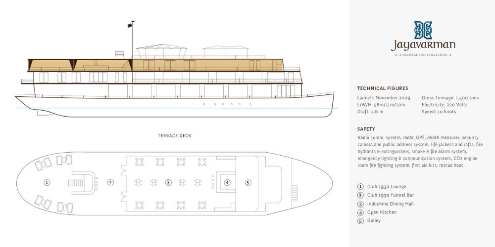 Jayavarman cruise terrace deck