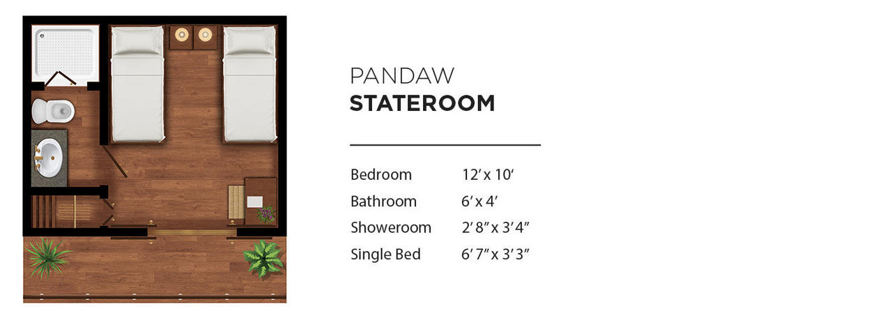 Pandaw II river cruise Stateroom