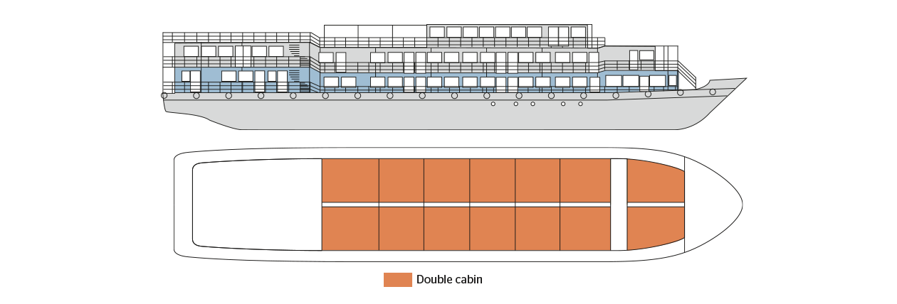 RV Indochine I river cruise main deck